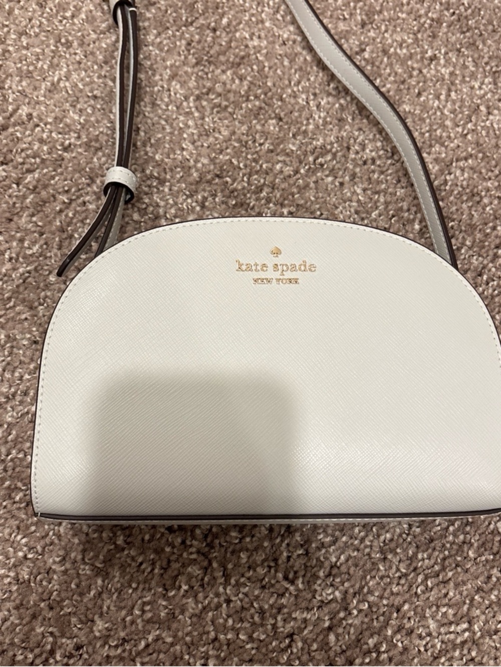 Kate Spade White Crossbody Dome Bag